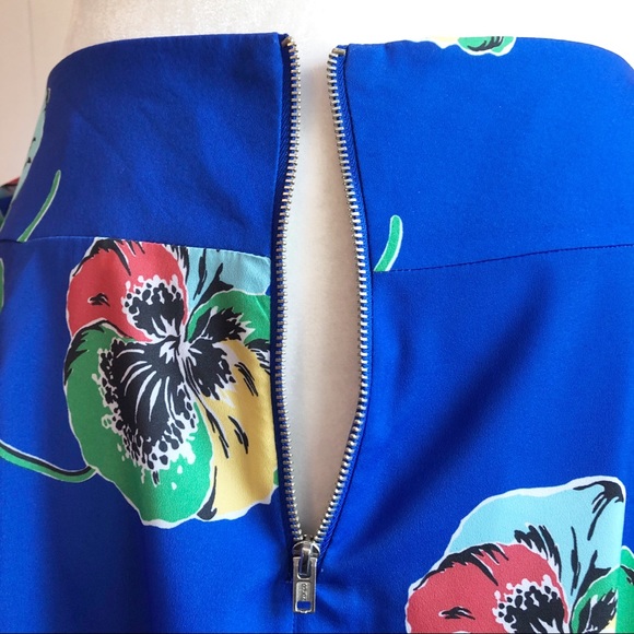 Isani for Target Blue Tropical Floral Print Skirt with Tie - Picture 14 of 15